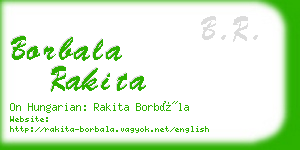 borbala rakita business card